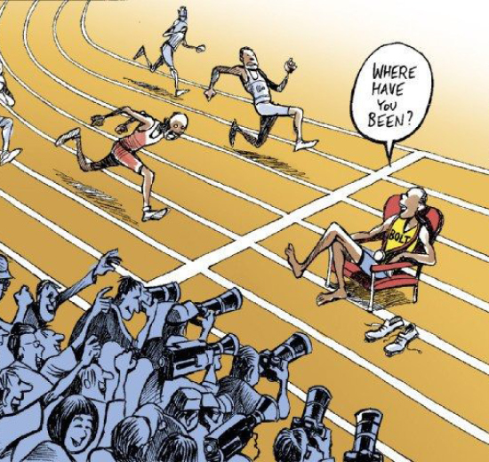 Get the Latest cartoons and comic jokes about Usain Bolt Wonders